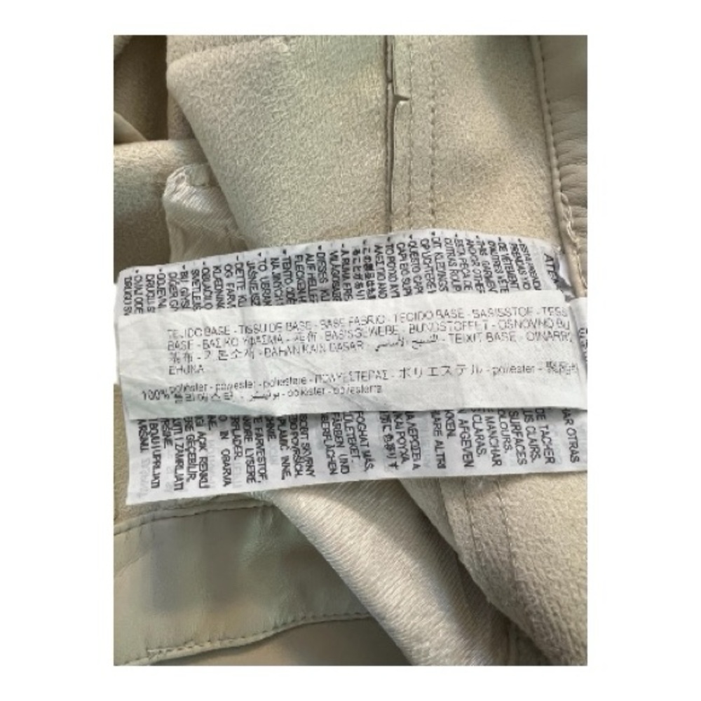 🤍✨ EUC ZARA Ecru High-Waisted Faux Leather Flared Pants | Sz 8 - Picture 8 of 8